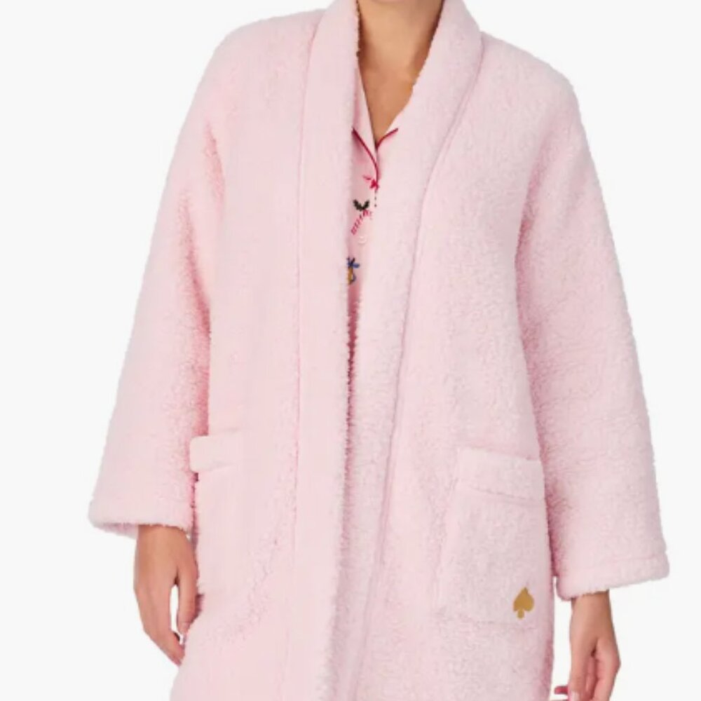 Kate Spade High Pile Fleece Short Robe Size XS/S